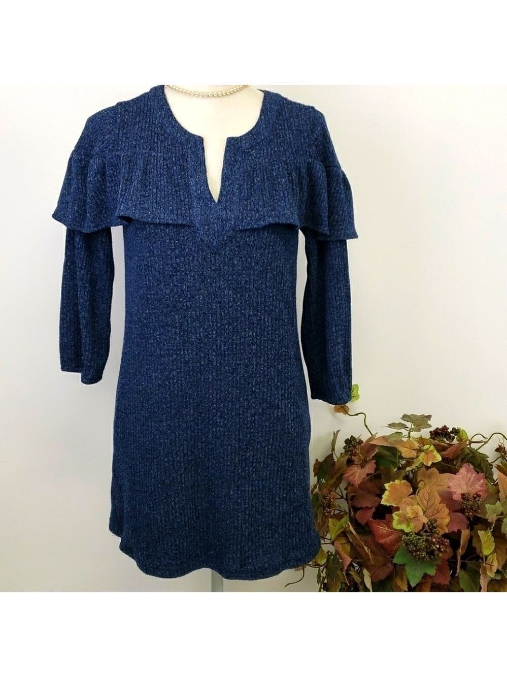 Collective Concepts MP Blue Tunic Sweater VGUC